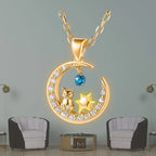 Charming Cat Star Moon Diamond LED neon sign product image