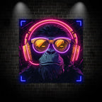 Toysign Futuristic Neon Monkey with LED neon sign by NeonCS