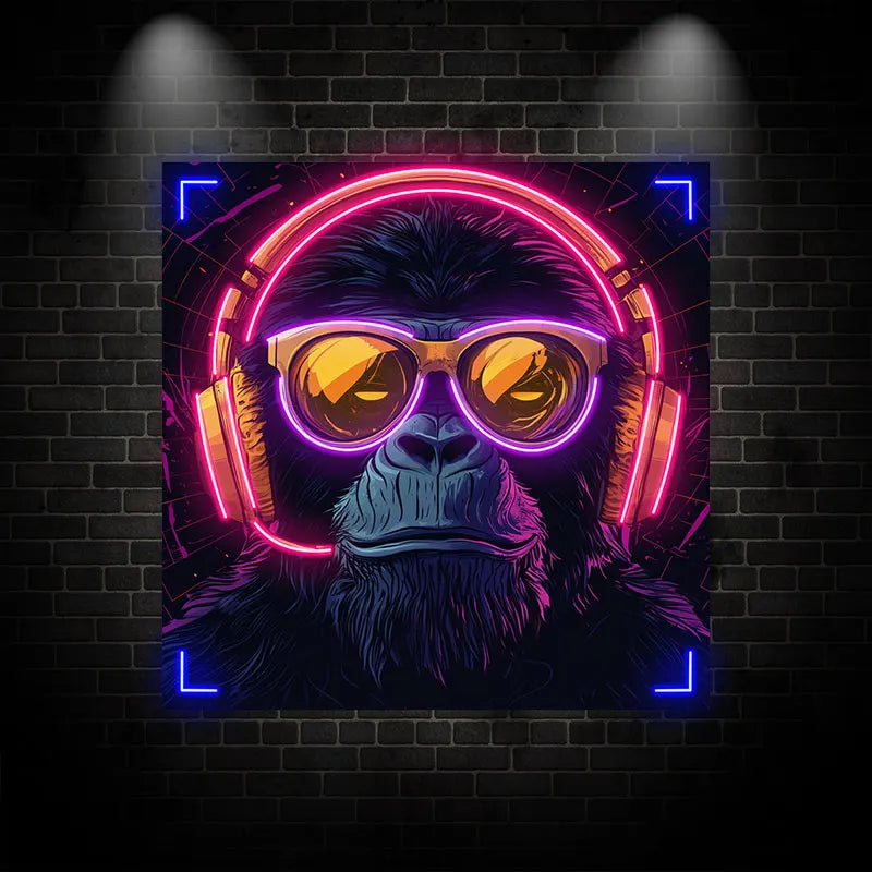 Toysign Futuristic Neon Monkey with LED neon sign by NeonCS