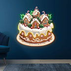 Christmas Little Houses Cake Creative LED neon sign product image