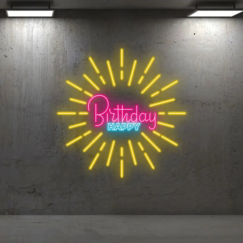 Birthday Glow Sign - Add a Festive LED neon sign product image