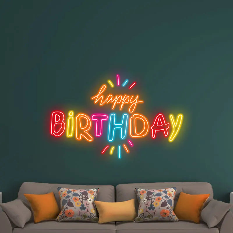 Toysign Colorful Happy Birthday - LED LED neon sign product image