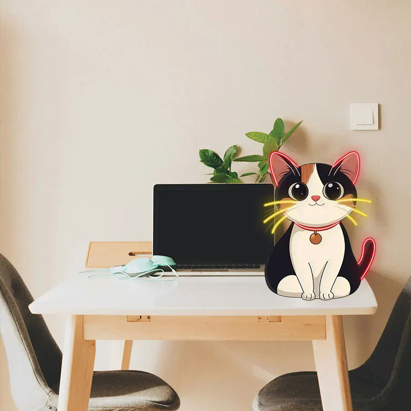 Toysign Kawaii Cat - Adorable Wall Art LED neon sign product image