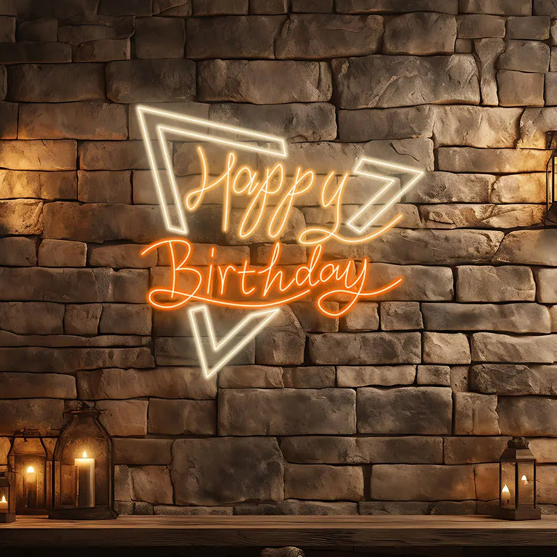 Vibrant Birthday Glow Light Elevate LED neon sign product image