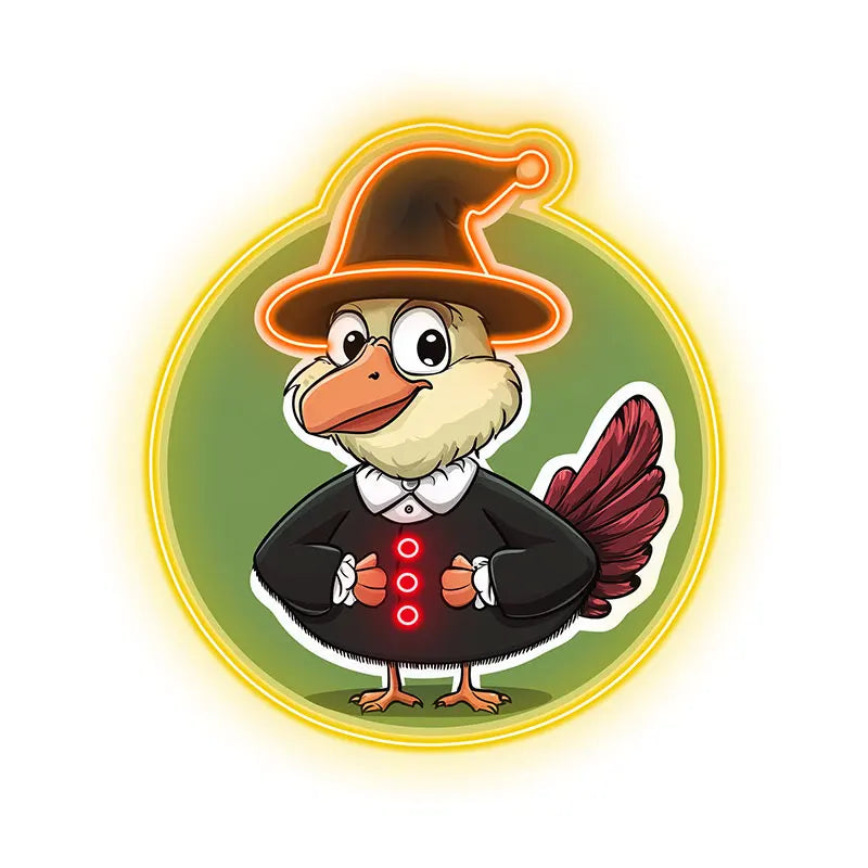 Neon Cartoon Turkey Hat Display Sign LED neon sign product image