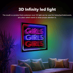 Girls Girls Girls" Neon LED Infinity LED neon sign product image