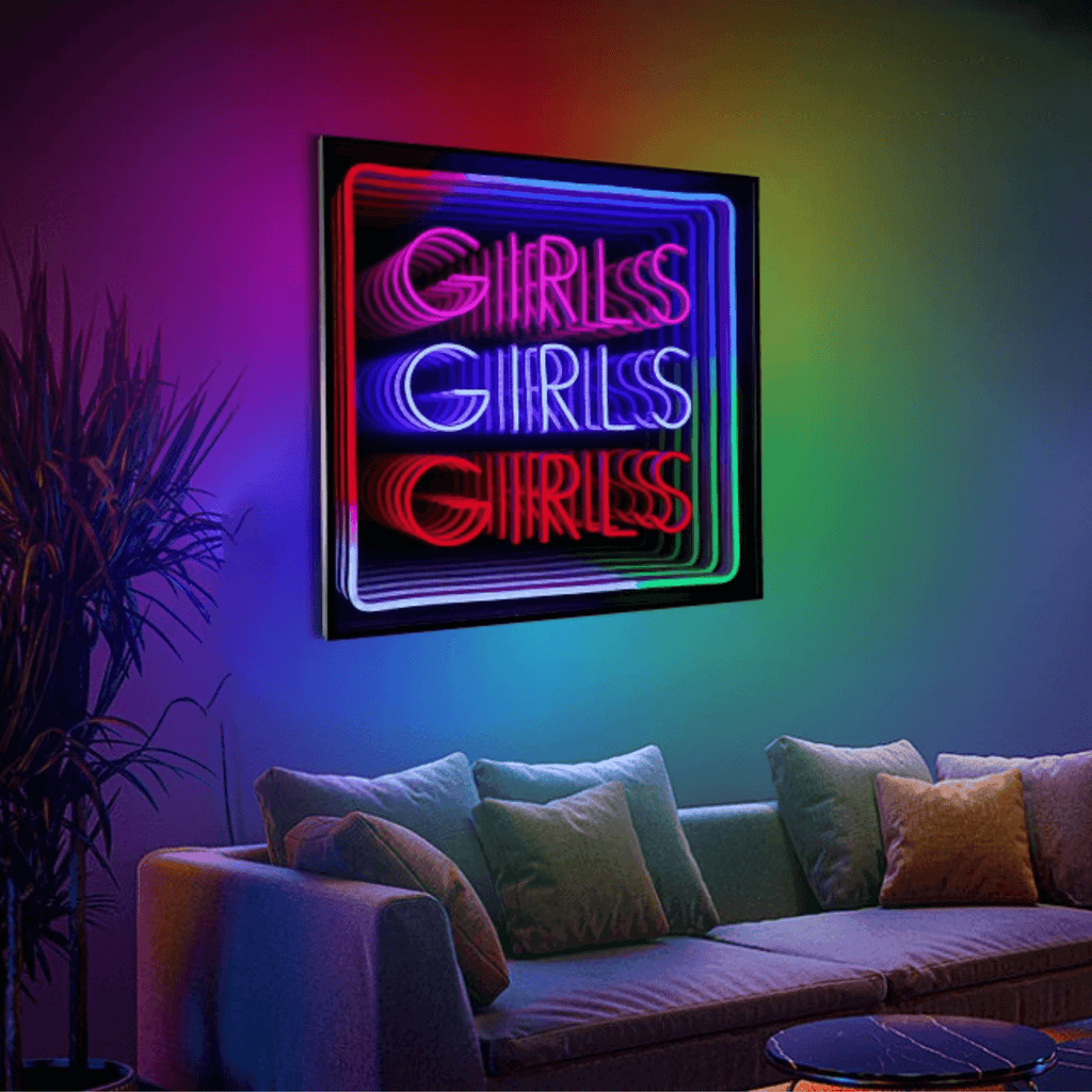 Girls Girls Girls" Neon LED Infinity LED neon sign by NeonCS