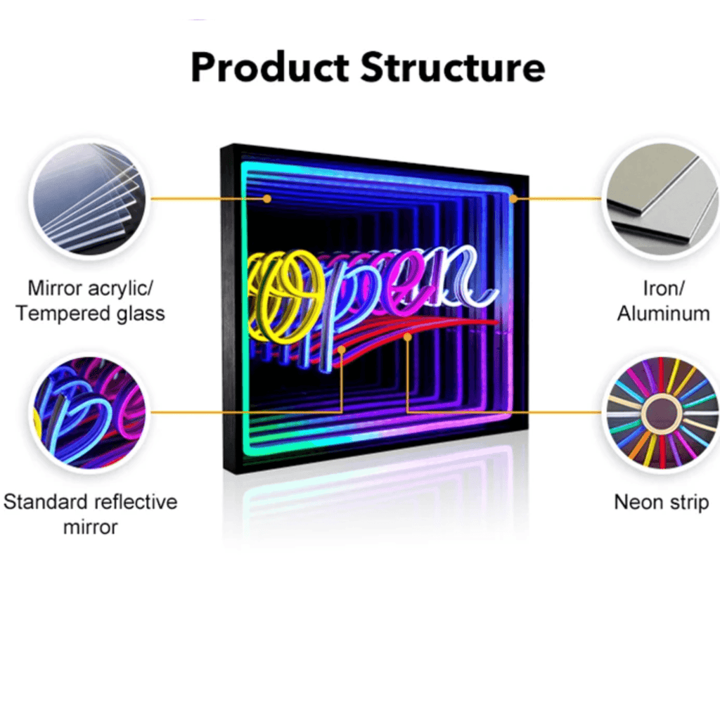 Open Sign - LED Infinity LED neon sign product image