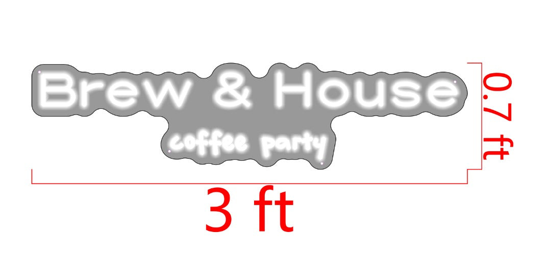 Brew & House Coffee Party LED neon sign by NeonCS