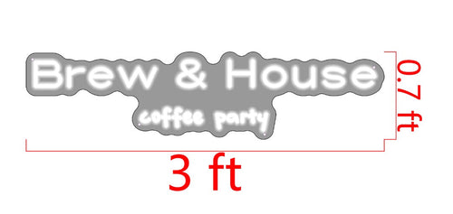Brew & House Coffee Party LED neon sign by NeonCS