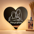 Personalized Photo Heart Mirror LED neon sign by NeonCS