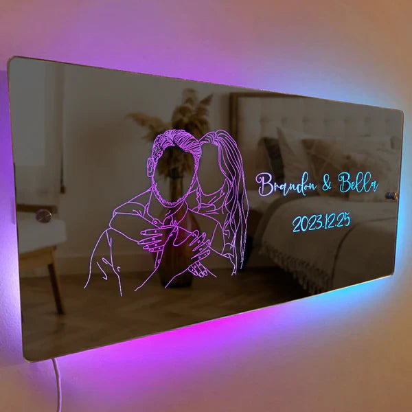 Custom Photo Mirror Name Mirror LED neon sign by NeonCS