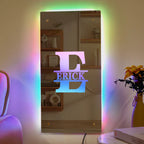 Custom Letter Wall Mirror Monogram LED neon sign by NeonCS