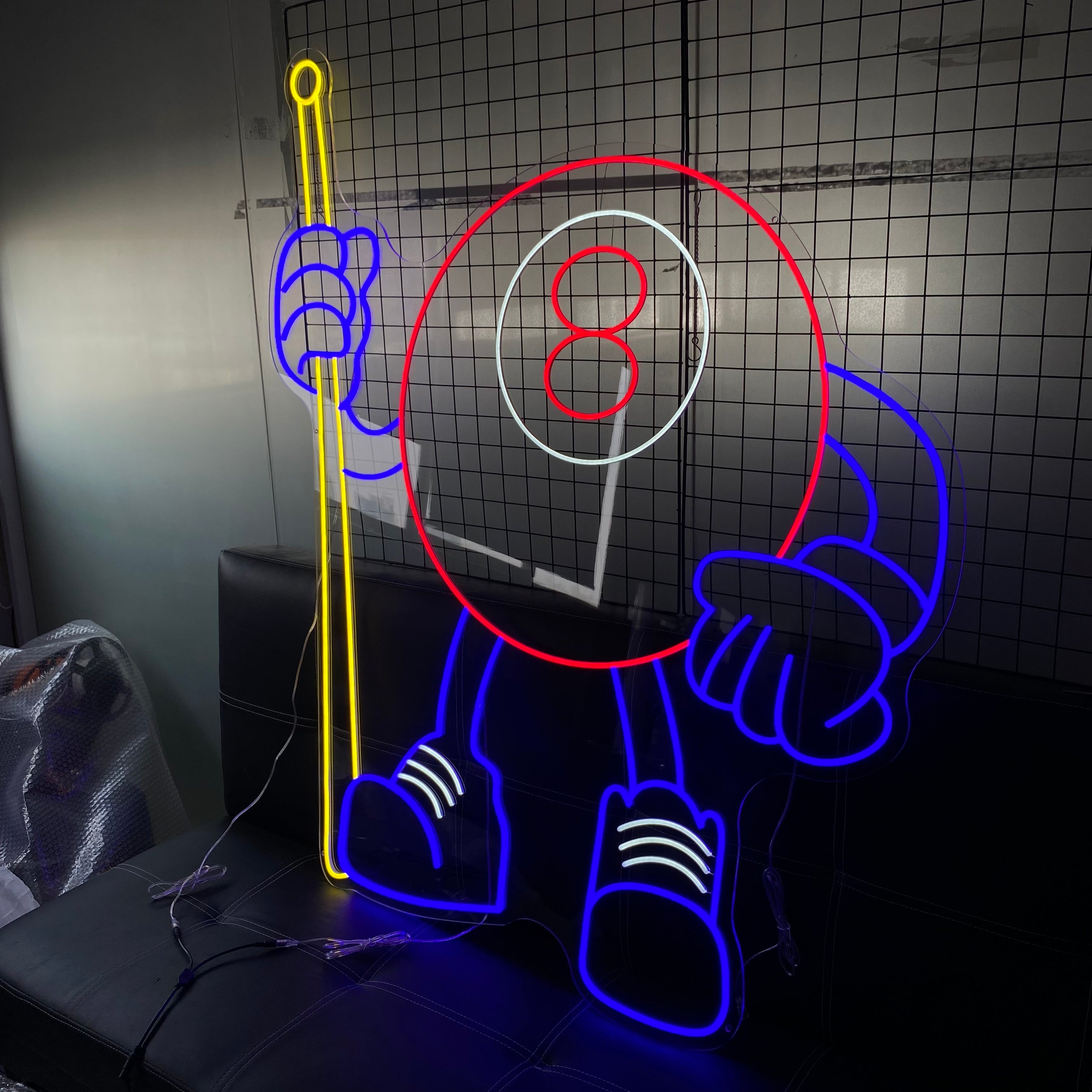 Colorful 8 - Ball Billiard for Game LED neon sign product image