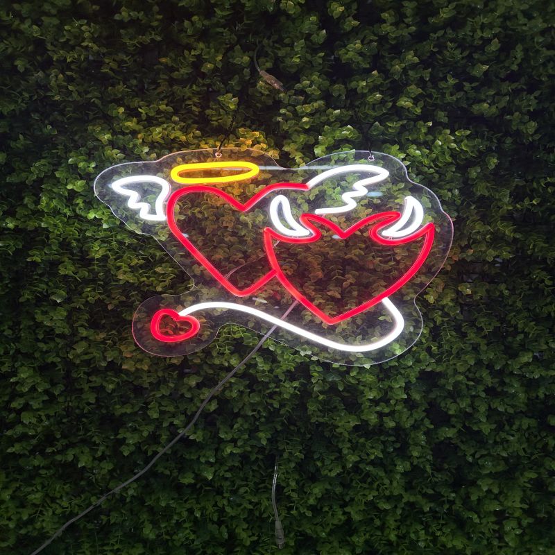 Angel & Devil Heart - LED Wall Light LED neon sign product image
