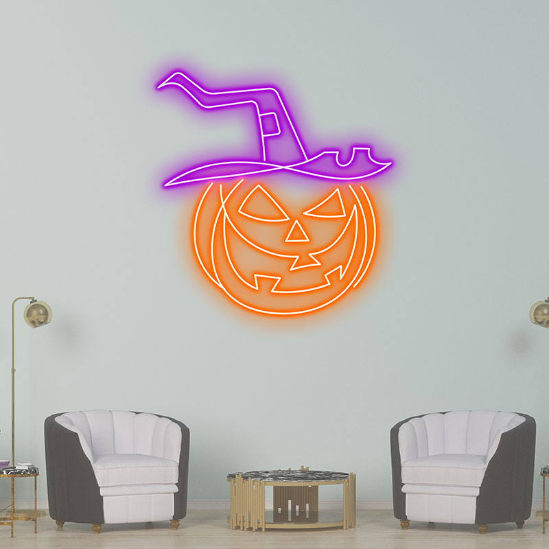 Halloween Pumpkin Head for Halloween LED neon sign by NeonCS