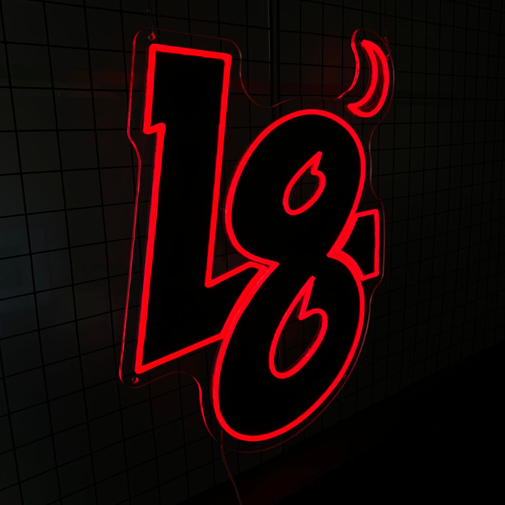 Custom 18 for Teen Room Decor LED neon sign by NeonCS