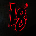 Custom 18 for Teen Room Decor LED neon sign by NeonCS