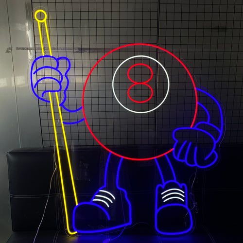 Colorful 8 - Ball Billiard for Game LED neon sign by NeonCS