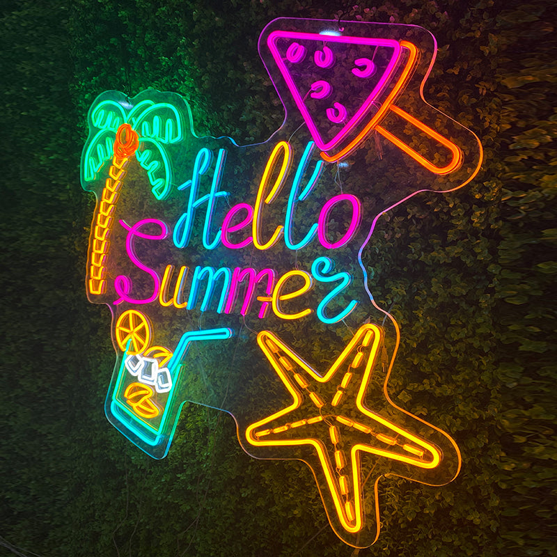 Hello Summer - Vibrant Multicolor for LED neon sign product image