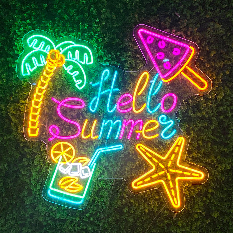 Hello Summer - Vibrant Multicolor for LED neon sign by NeonCS