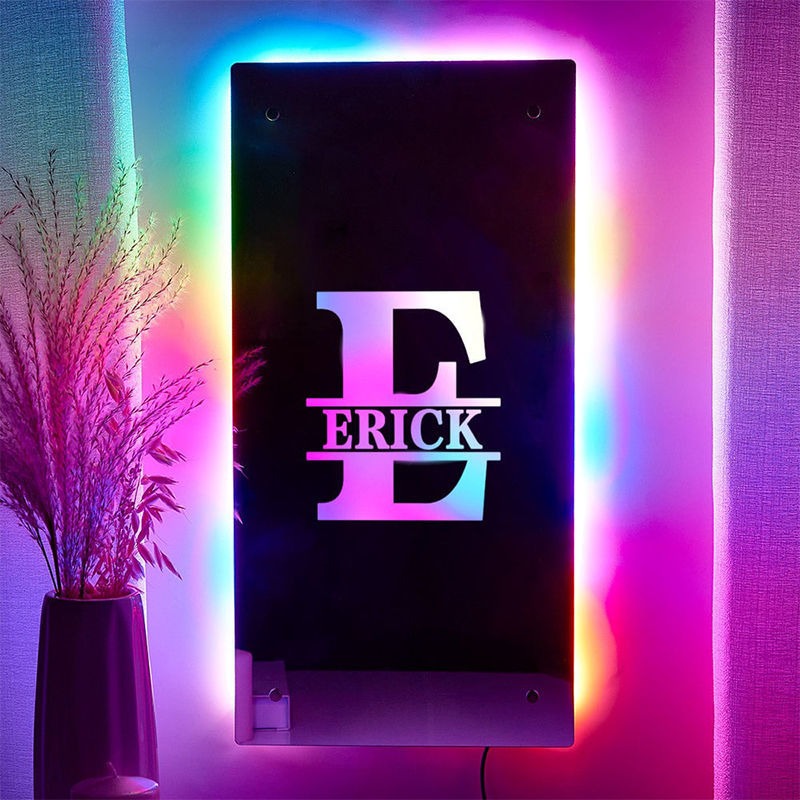Personalized Name Mirror with LED neon sign product image