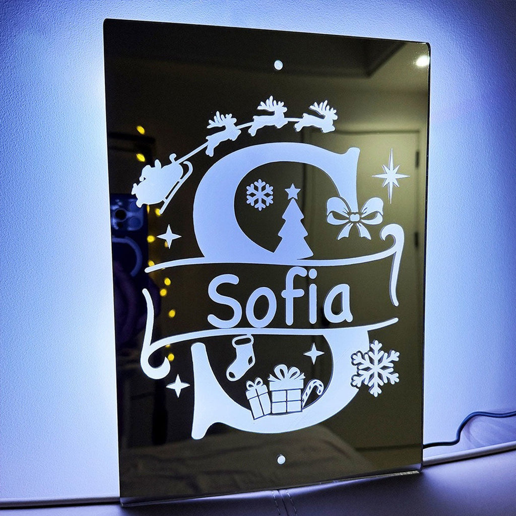 Personalized Name Mirror with LED neon sign product image