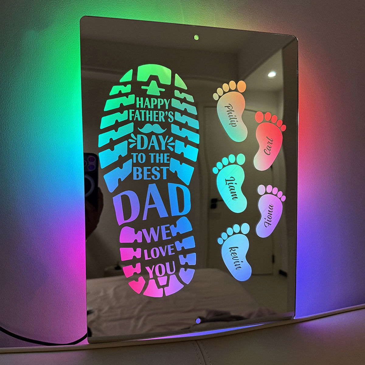 Personalized Name LED Mirror Sign with LED neon sign by NeonCS