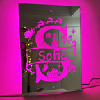 Personalized Name Mirror with LED neon sign product image