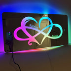 Personalized Couple Names Mirror Sign LED neon sign product image