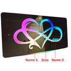 Personalized Couple Names Mirror Sign LED neon sign product image