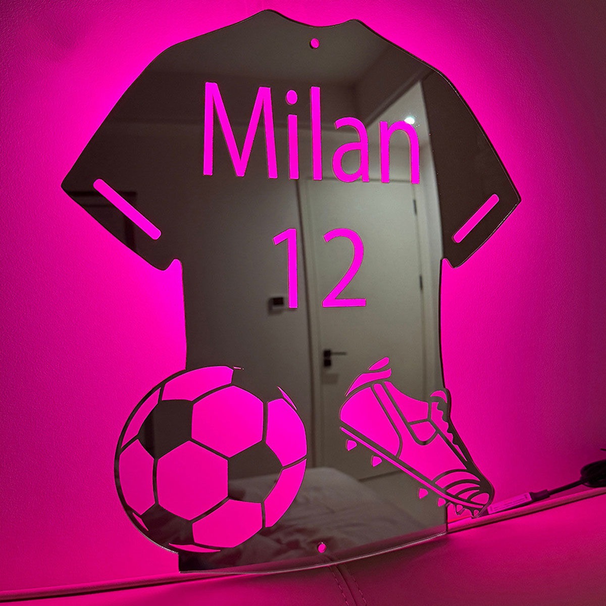 Personalized Football Jersey Mirror LED neon sign product image