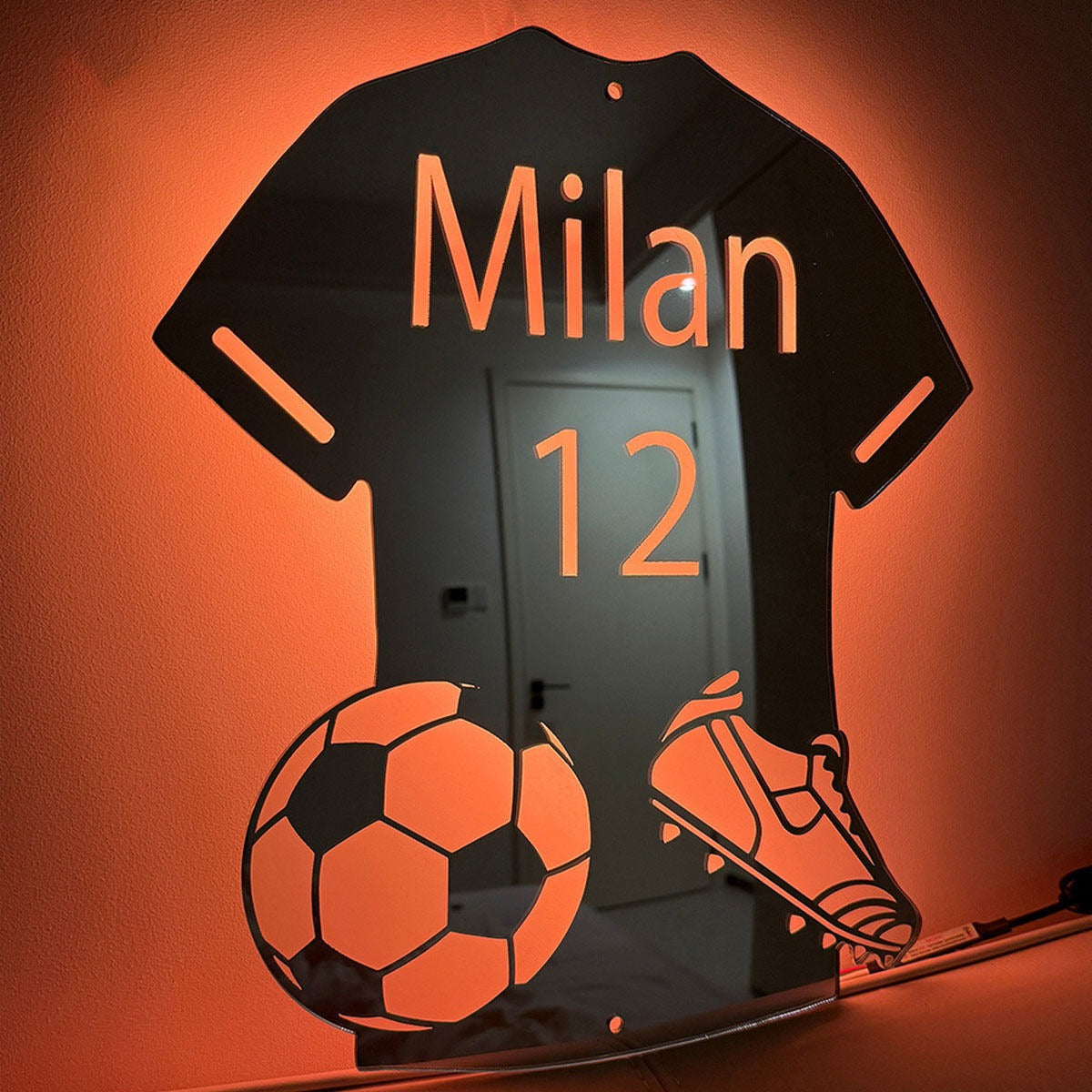 Personalized Football Jersey Mirror LED neon sign product image