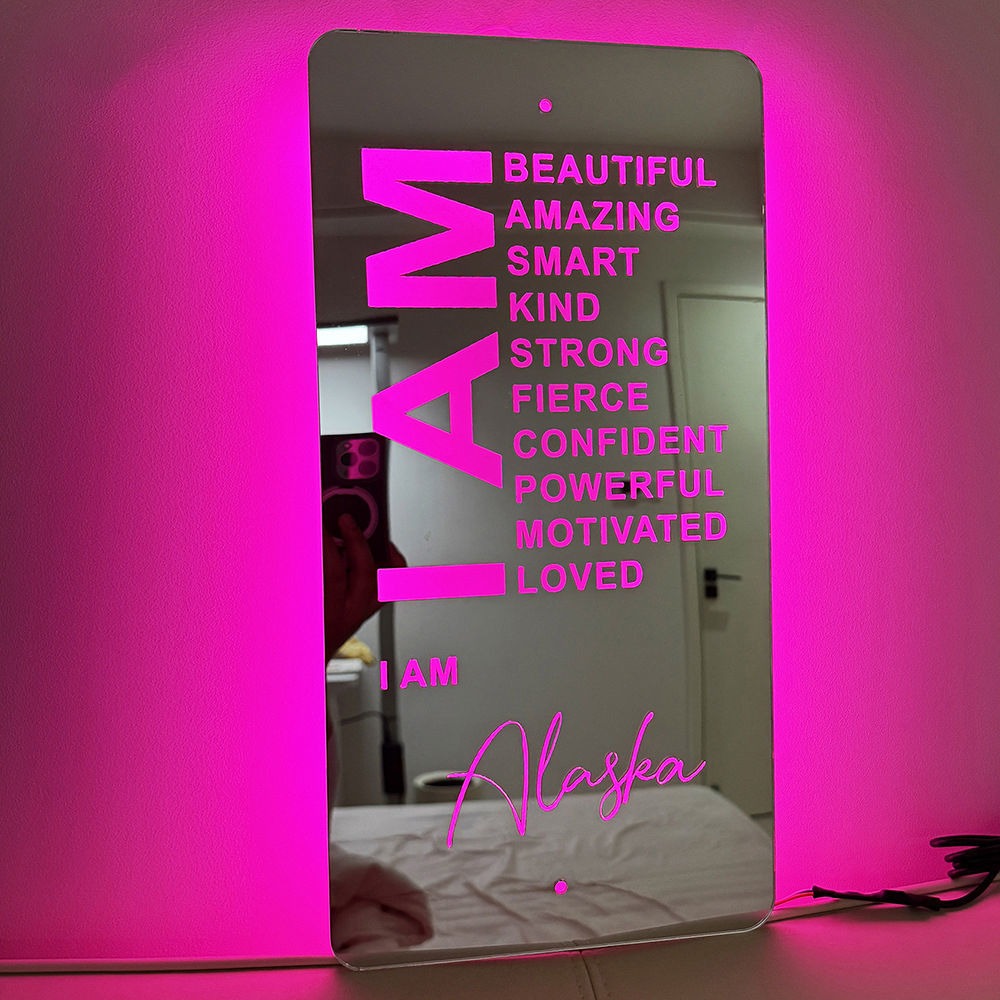 Personalized Name Mirror - Customized LED neon sign product image