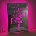 Custom Road Signs Mirror Light LED neon sign by NeonCS