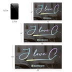 Personalized Couple Names Mirror Sign LED neon sign product image
