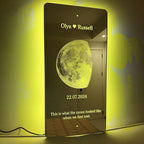 Personalized Moon Phase Mirror Sign LED neon sign product image