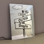 Custom Road Signs Mirror Light LED neon sign product image