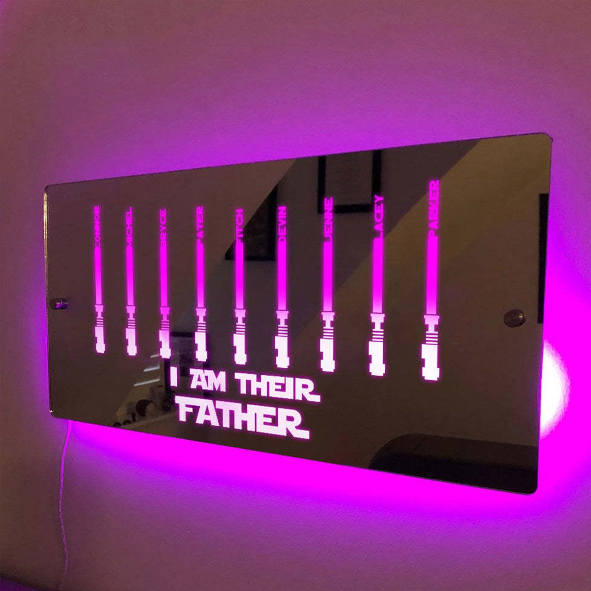 Personalized Name LED Neon Mirror - I LED neon sign product image