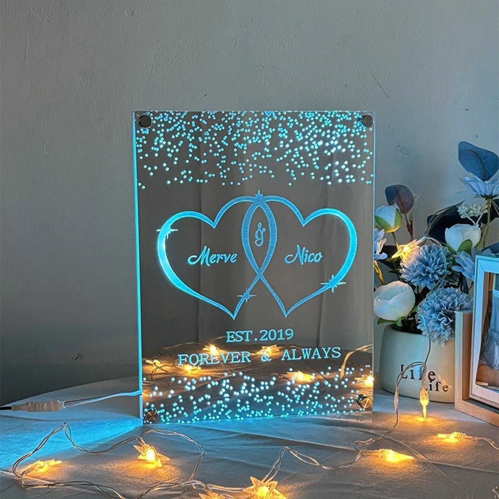 Custom Heart Mirror Sign LED neon sign product image