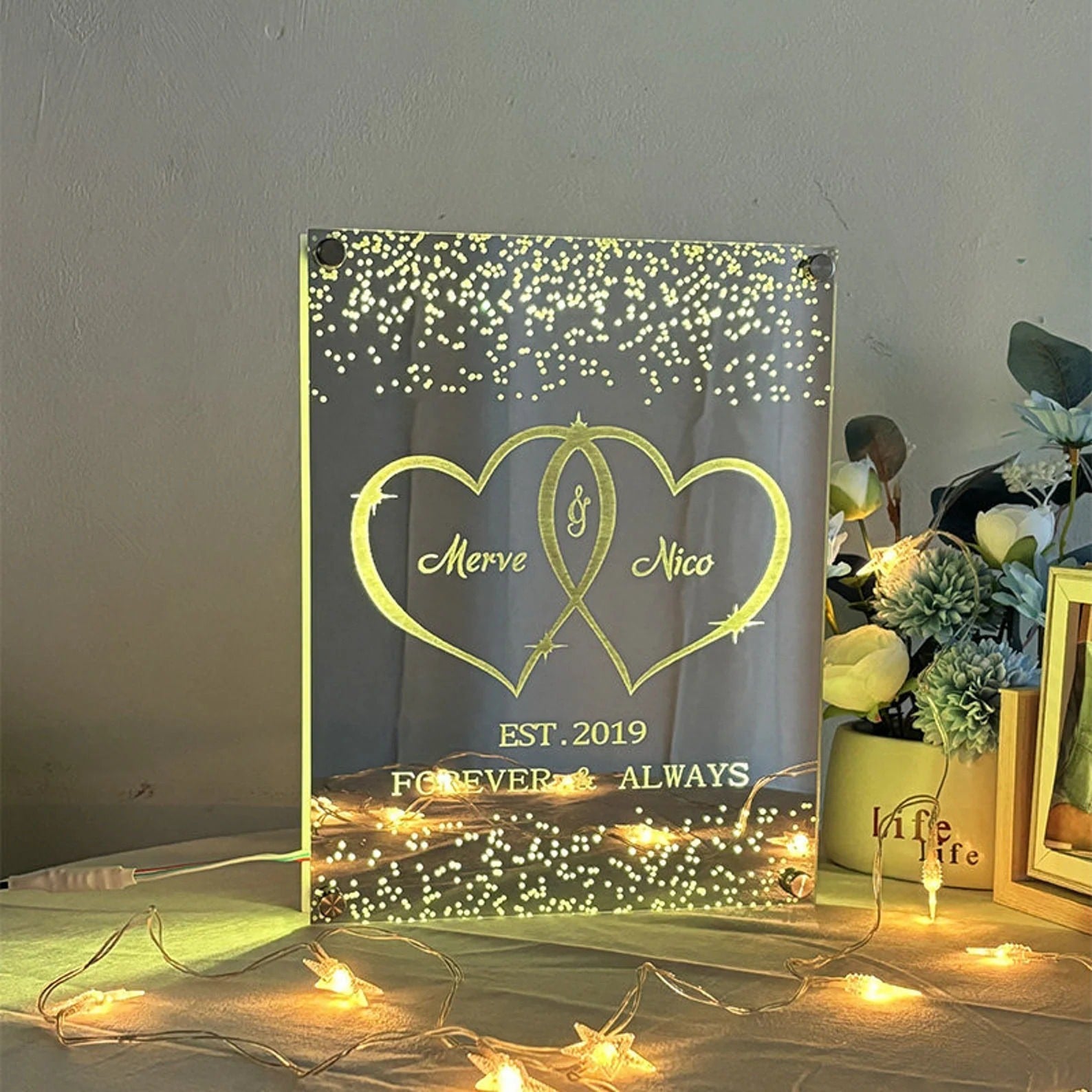 Custom Heart Mirror Sign LED neon sign by NeonCS