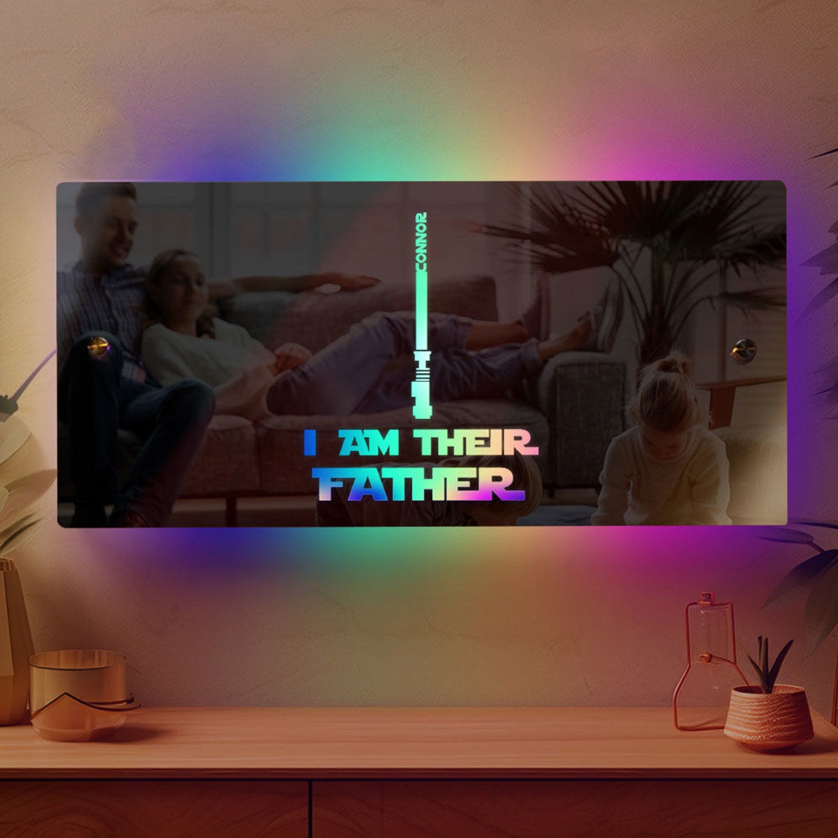 Personalized Name LED Neon Mirror - I LED neon sign product image