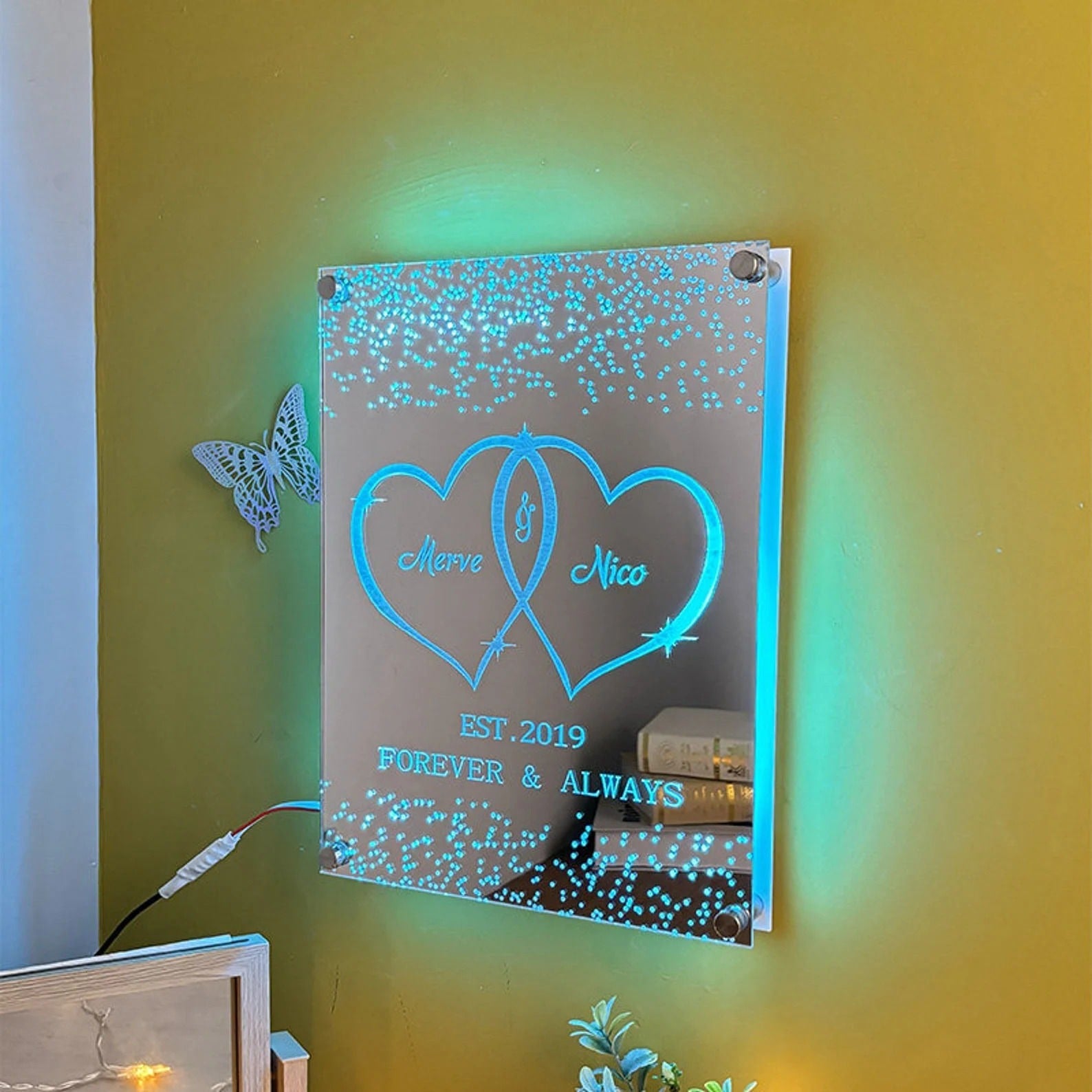 Custom Heart Mirror Sign LED neon sign product image