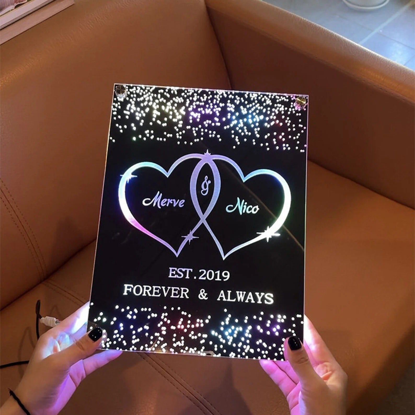 Custom Heart Mirror Sign LED neon sign product image