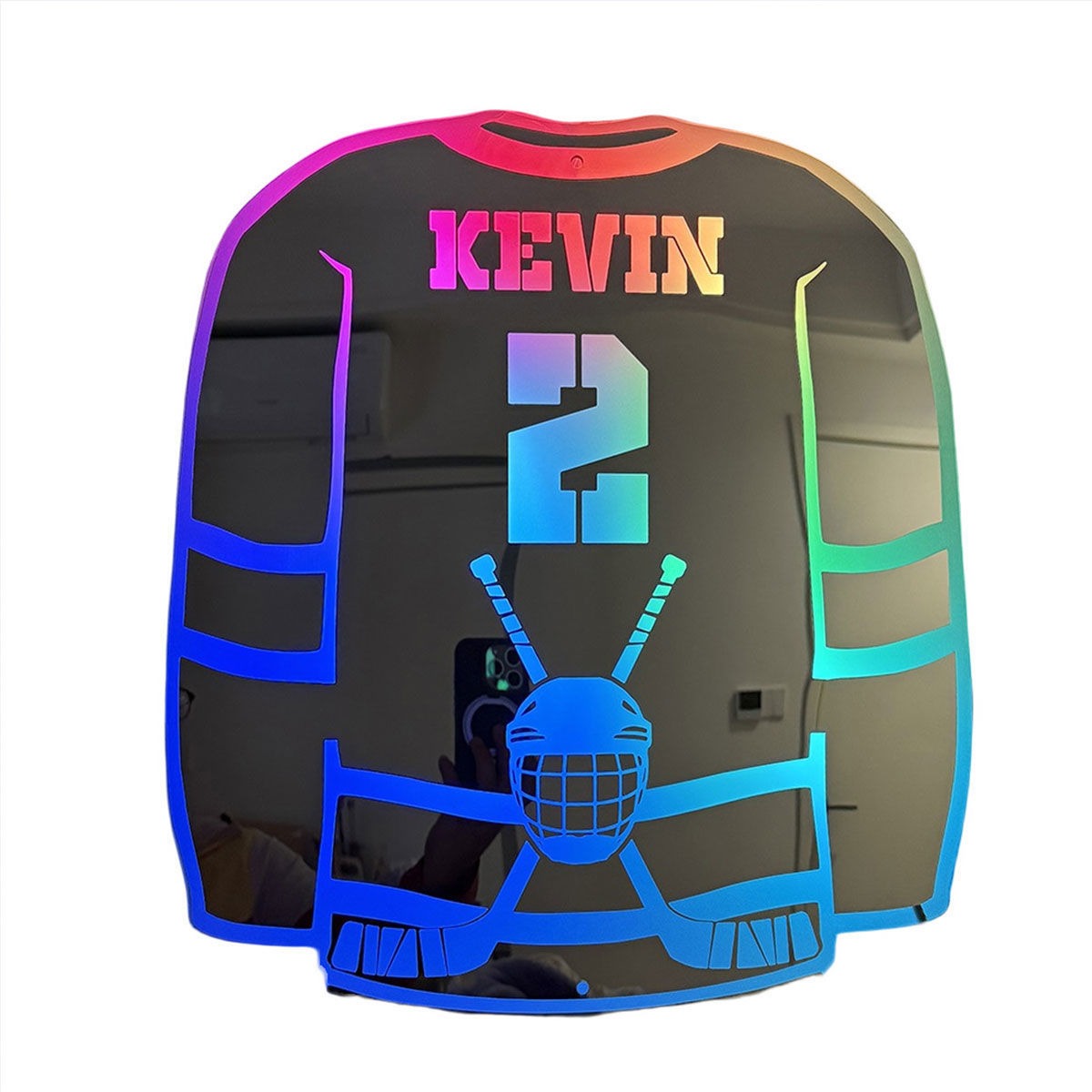 Personalized Ice Hockey Jersey Mirror LED neon sign product image