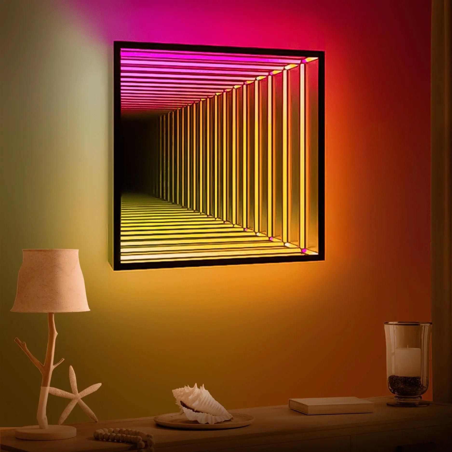 Infinity Quadramirror LED neon sign by NeonCS