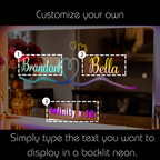 Personalized Photo Heart Mirror LED neon sign product image